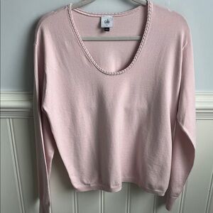 Cabi Braided Neck Pullover Sweater Small NWOT
